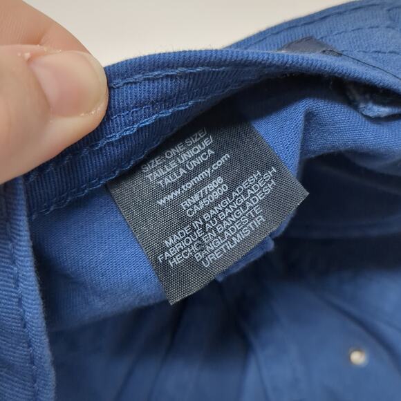 H Logo Slideback Baseball Cap Blue One Size Adjustable 6 Panel Tommy Hilfiger - Picture 10 of 11